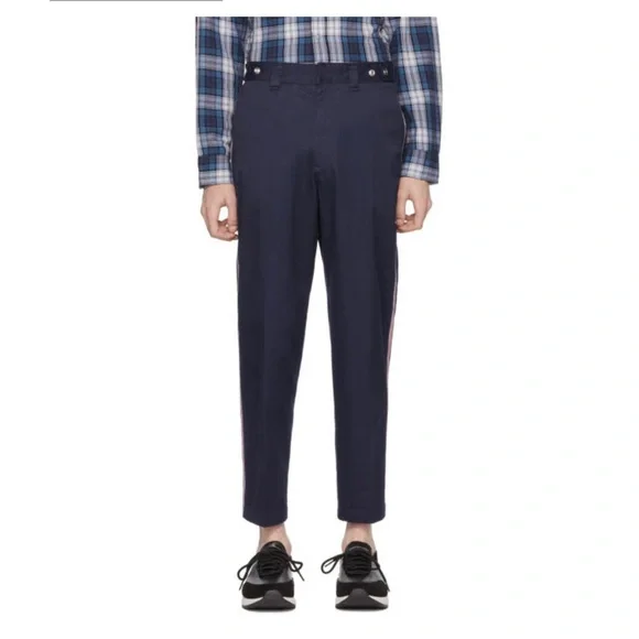 Diesel blue p tucs tape chino trousers - Picture 13 of 13